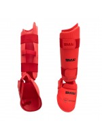NUOVO PARATIBIA E PIEDE REMOVIBILE "SMAI-WKF" ROSSO/BLU