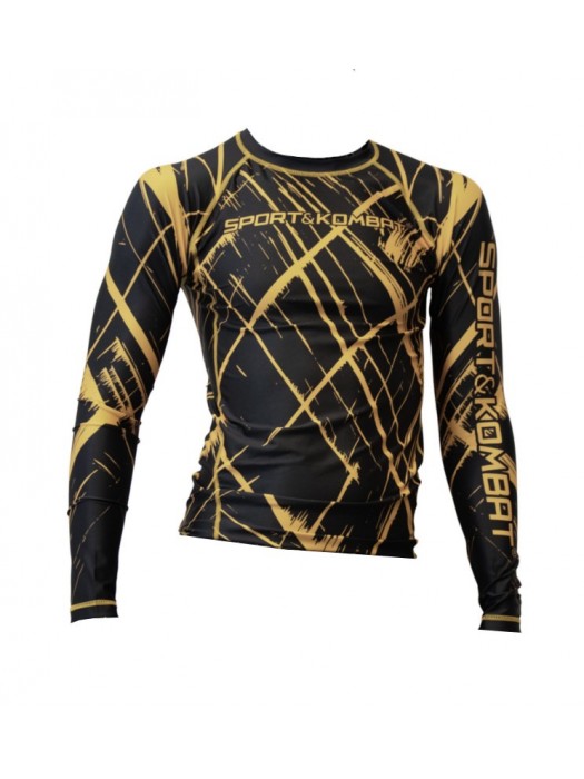 RASHGUARD MMA “DYNAMIC” LUNGA - NERO/ORO