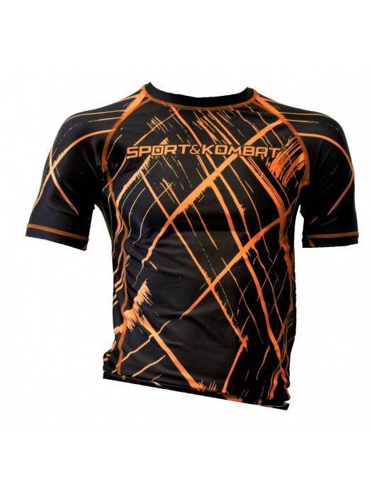 RASHGUARD MMA “DYNAMIC” CORTA - NERO/ARANCIO