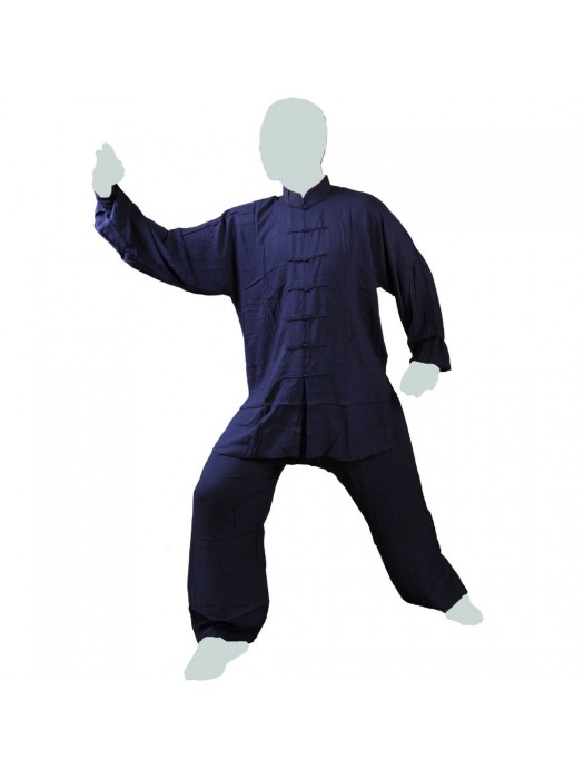 UNIFORME KUNG FU E TAI CHI VISCOSA BLU NAVY - SPORT&KOMBAT