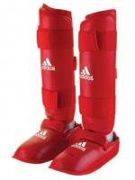 NUOVO PARATIBIA E PIEDE REMOVIBILE ADIDAS OMOLOG. WKF - ROSSO