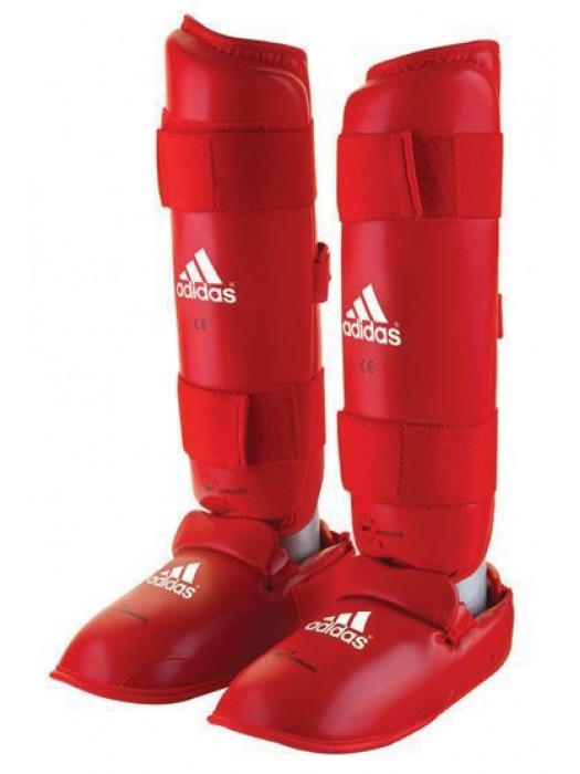 PARATIBIA E PIEDE REMOVIBILE ADIDAS OMOLOG. WKF - ROSSO